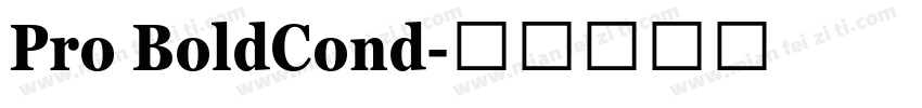 Pro BoldCond字体转换